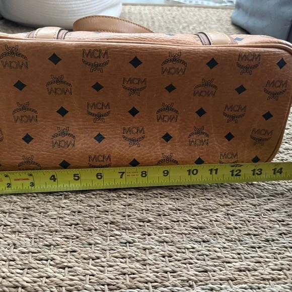 MCM Cognac Visetos Monogram Tote with Gold Hardware - Picture 12 of 13